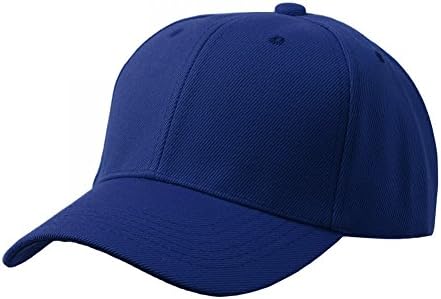 Baseball Plain Cap, Royal Blue, One Size