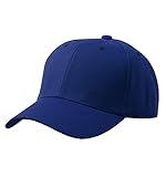 Baseball Plain Cap, Royal Blue, One Size