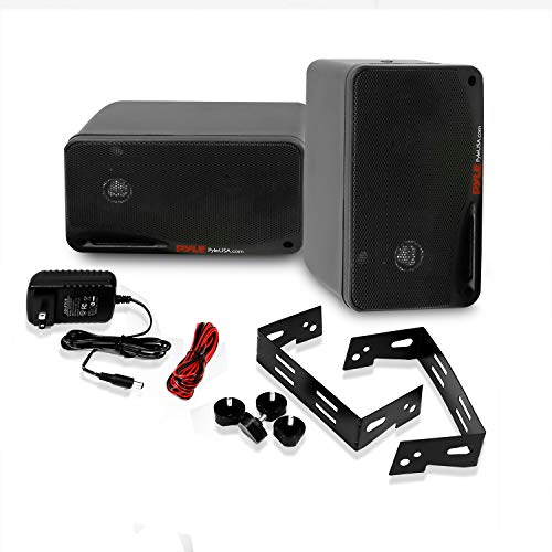 Outdoor Waterproof Wireless Bluetooth Speaker - 3.5 Inch Pair 3-Way Active Passive Weatherproof Wall, Ceiling Mount Dual… - Image 4