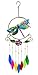 Bejeweled Display Unique Beautiful Dragonfly w/Colored Glass Wind Chimess