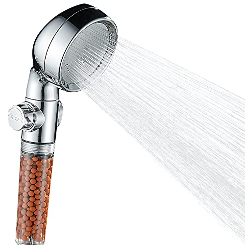 Cobbe Shower Head with Beads On/Off,3 Function High Pressure Water