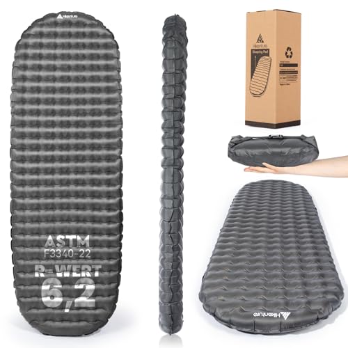 HIKENTURE Camping Isomatte R-Wert 6,2, 8CM Dicke Luftmatratze 198×64cm