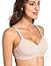 Gratlin Women's Full Cup Lightly Padded Wirefree Maternity Breastfeeding Nursing Bra Beige 36DD