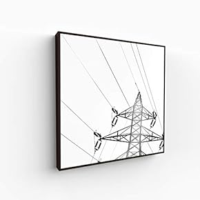 Canvas Wall Art for Living Room, Bedroom Monochrome Building Framed Canvas Prints for Home Decoration Ready to Hang - 16x16 inches