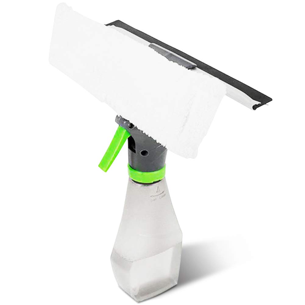 Window Cleaner Bottle Spray Tool, BETOY 3 in 1 Magic Wiper Squeegee Microfiber Window Cleaner and Scraper for Indoor and Outdoor, Car Windows, Shower Screen Washer, Glass Cleaning(White)