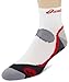 ASICS Kayano Classic Quarter Socks, White/Frost/Iron/Sport Red, 1-Pair, Medium