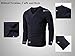 LTIFONE Mens Slim Comfortably Knitted Long Sleeve V-Neck Sweaters (Black,L)