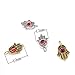 MEIBEADS 20pcs/Bag 13 * 19mm Hamsa Evil Eye Bead for Snake Chain Charm for Bracelet jewelay Making(Blue and Silver)