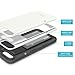 DesignSkin iPhone 8+ Sliding Card Holder Case, Extreme Heavy Duty Triple Layer Bumper Protection Wallet Cover with Storage Slot Slider for Apple iPhone 8 Plus / 7 Plus - White Pearl