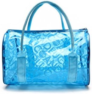 Momo House Waterproof Bag Portable Beach Jelly Bag Color Transparent Crystal Bag (Blue)