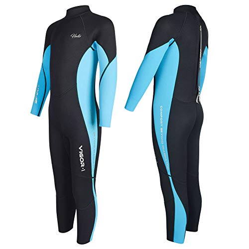 Hevto Wetsuits Kids and Youth 3mm Neoprene Full Suits Long Sleeve