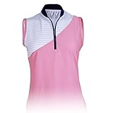 Monterey Club Ladies Dry Swing Stripe Colorblock Sleeveless Shirt #2341
