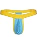 YiZYiF Men's Bulge Pouch C Through Mesh G-Sting Micro Bikini Open Back Underwear Blue Small