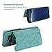 Vaburs S8 Plus Case Wallet with Card Holder, Embossed Butterfly Premium PU Leather Double Magnetic Buttons Flip Shockproof Protective Case Cover for Samsung Galaxy S8 Plus (Green)