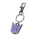 Hasbro Jewelry Unisex Adult Transformers Base Metal & Black IP Decepticon Logo Key Chain, Black/Purple, One Size