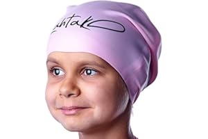 Swim Caps Kids Long Hair - Swimming Cap for Girls Boys Kids Teens with Long Curly Hair Braids Dreadlocks - 100% Silicone Hypo