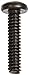 Small Parts Steel Pan Head Machine Screw, Black Oxide Finish, Meets ASME B18.6.3, #1 Phillips Drive, #4-40 Thread Size, 1/2