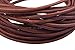KONMAY 3.0mm Round Real Leather Cord, 10 Yards Dark Natural Leather String Cord for Jewelry Making, Necklaces, Bracelets and Crafting