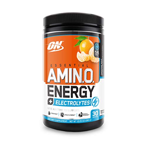 Optimum Nutrition Amino Energy + Electrolytes Powder Pre Workout, BCAAs, Amino Acids, Keto