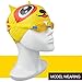 ZIONOR Swim Caps, Silicone Swimming Caps for Youth Kids with Cute Animal Cartoon Elastic Designed Non-Toxic, Allergy-Free Waterproof, Eco-Friendly for Boys Girls 3-12 Years Old