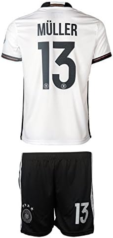 Germany UEFA Euro 2016 #13 Thomas Müller Home Soccer Kids Jersey &amp; Shorts - Youth Sizes (M - (6-7 Ages))