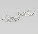 CIShop 925 Sterling Silver Butterfly Diamond Zircon Stud Earrings Ear Cuff Earring 1Pair (hypoallergic)