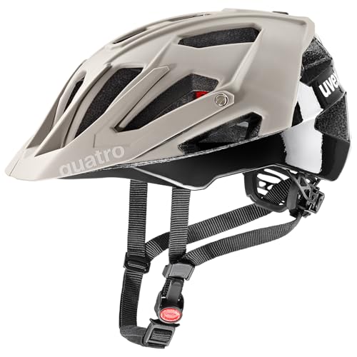 uvex Quatro cc - sicherer MTB-Helm für Damen und Herren - individuelle Größenanpassung - waschbare Innenausstattung - Oak Brown-Black matt - 52-57 cm