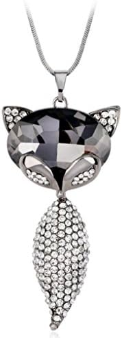 Long Sweater Chain,kaifongfu Fashion Magic Eye Crystal Tear Drop Eyelashes Necklace Long Sweater Chain Pendant For Women (E)