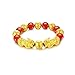 SMART DK Feng Shui Red Agate Wealth Porsperity 12mm Beads Bracelet with Pi Xiu/Pi Yao, Attract Wealth and Good Luck, Gift Box Included (red)