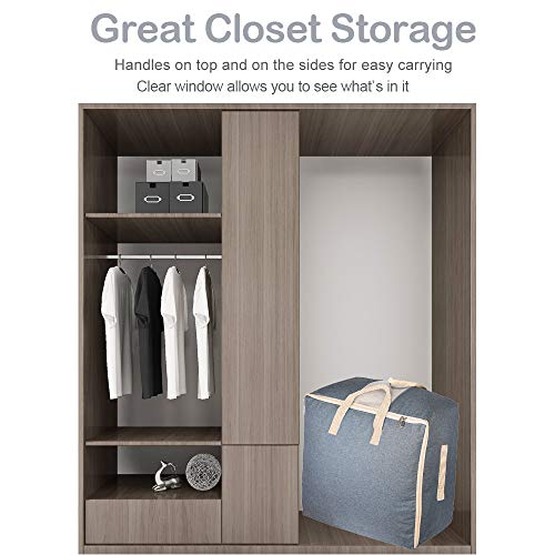 Qozary Large Storage Bags for Comforters, Blankets, Clothes, Quilts and