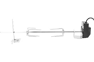 Universal Rotisserie Kit for Grills, Stainless Steel Rotisserie Kit Grilling Accessories, Waterproof Switch Stable Rotating M