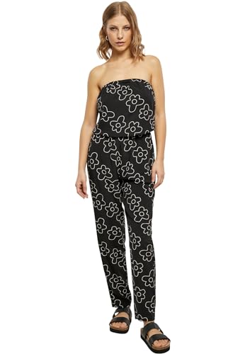 Urban Classics Ladies Viscose Bandeau Jumpsuit Camiseta, Blackflower, XXL para Mujer
