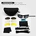 EnzoDate Polarized Daisy One X7 Army Sunglasses, Military Goggles 4 Lens Kit, Men War Game Tactical Outdoor Sunglasses (Black, 1 Lens Polarized (Out of 4))