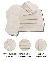 Luxury Extra Large 8-Piece Turkish Towel Set with 4
