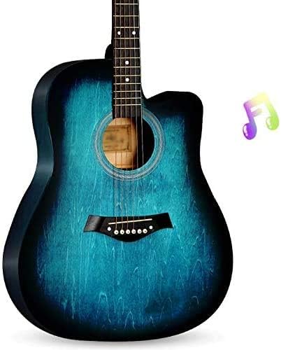 レトロなアコースティックギター アコースティックギター 41 クラシックギター にとって 学生 男の子 女の子 音楽愛好家 手作り 防水ケース付き C 木製ギター A Color 6色 付属品一式 推奨 持ち運びが容易