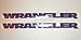 Jeep Wrangler WRANGLER 2 color Vinyl Hood Decal Emblem 1 pair