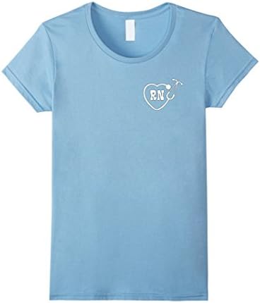 Women's RN Nurse Logo T Shirt Medium Baby Blue