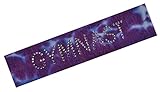 GYMNAST Rhinestone Cotton Stretch Gymnastics Headband (Purple Tie Dye)