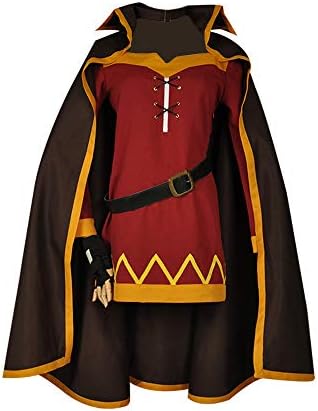 HXMCOS Cosplay Costume Megumin KonoSuba Magic Girls Cloak Dress Halloween