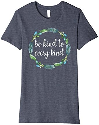 Womens Be Kind To Every Kind: Vegan Vegetarian Animals T-Shirt Medium Heather Blue