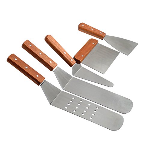 Cooking Utensil Set5 Grill Griddle Spatula Scraper Stainless Steel