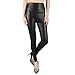 jntworld Look Tight Faux Leather High Waisted Leggings (S (US 4-6), matt Black)