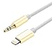 iphone 7 7 plus headphone jack adapter,Kupx lightning to 3.5 mm male aux cable lightning male to male audio aux adapter cable for iphone 7 7plus 5 5s 6 6s ipad mini air pro gold
