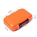 Agepoch Waterproof Fly Fishing Tackle Box Storage Box Fishing Lure Plastic Boxes for Bait Casting Fishing (Small/Orange)
