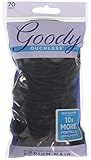 Goody Ouchless Elastic Hair Bands, No-metal, Black, 70 count