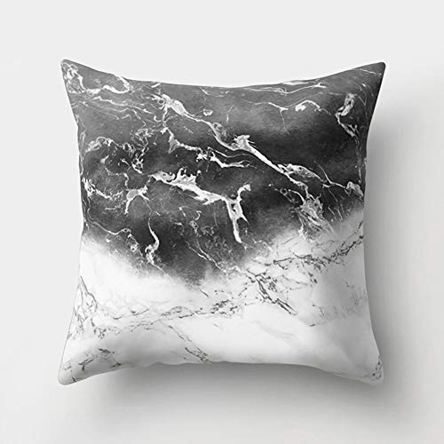 PinShang Polyester Peach Skin Fabric Marble Texture Pattern Throw Pillow Cover 29# 4545cm