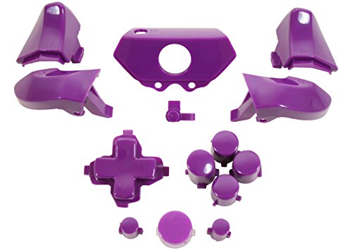 MODFREAKZ™ Full Button Set without Thumbsticks Polished Purple For Xbox One Gen 1 (No Headphone Jack) Controllers ONLY
