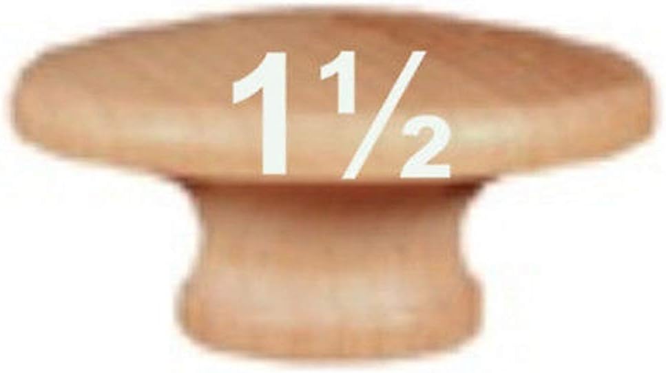 Thaisan7,1 ½" - Birch Wood Cabinet Knob Pulls/Drawer Knobs - 50 - Knobs - Select Option ; (with screws)
