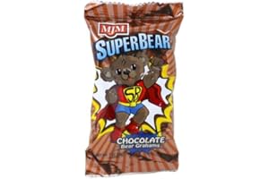 MJM SuperBear Chocolate Grahams - Case of 50 Packs | Delicious Snack for All Ages | Wholesome and Crunchy | Perfect for Parties and Snacking On-the-Go Irresistible Chocolate Flavor