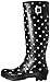 Joules Women's Wellyprint Rain Boot, Cream Spot White, 8 M US